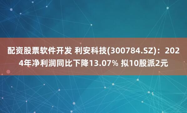 配资股票软件开发 利安科技(300784.SZ)：2024年净利润同比下降13.07% 拟10股派2元