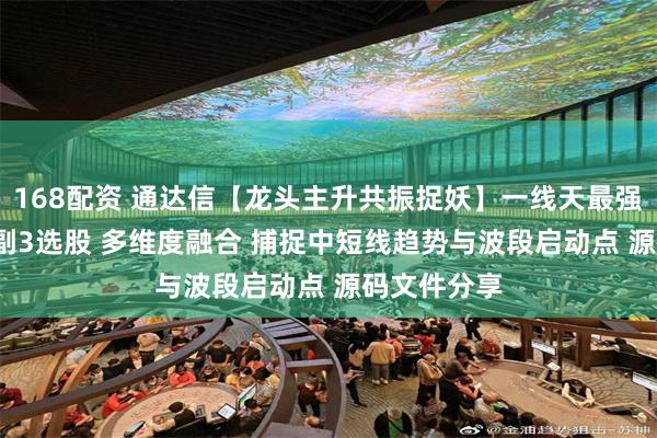 168配资 通达信【龙头主升共振捉妖】一线天最强选股 1主1副3选股 多维度融合 捕捉中短线趋势与波段启动点 源码文件分享